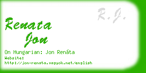renata jon business card